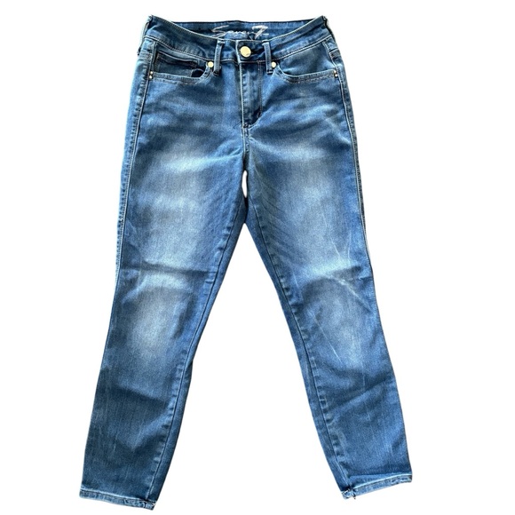 Seven 7 Skinny Ankle Crop Jeans 4 - Picture 3 of 12